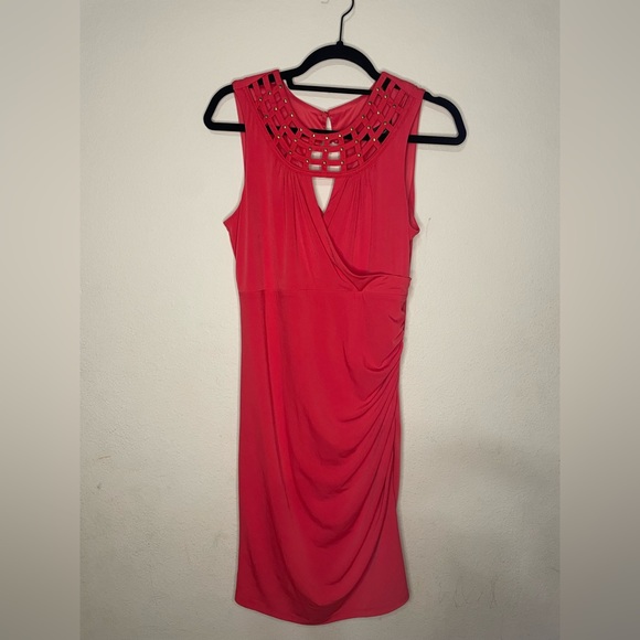 Size Medium midi Thalia sodi red orange dress - Picture 1 of 3